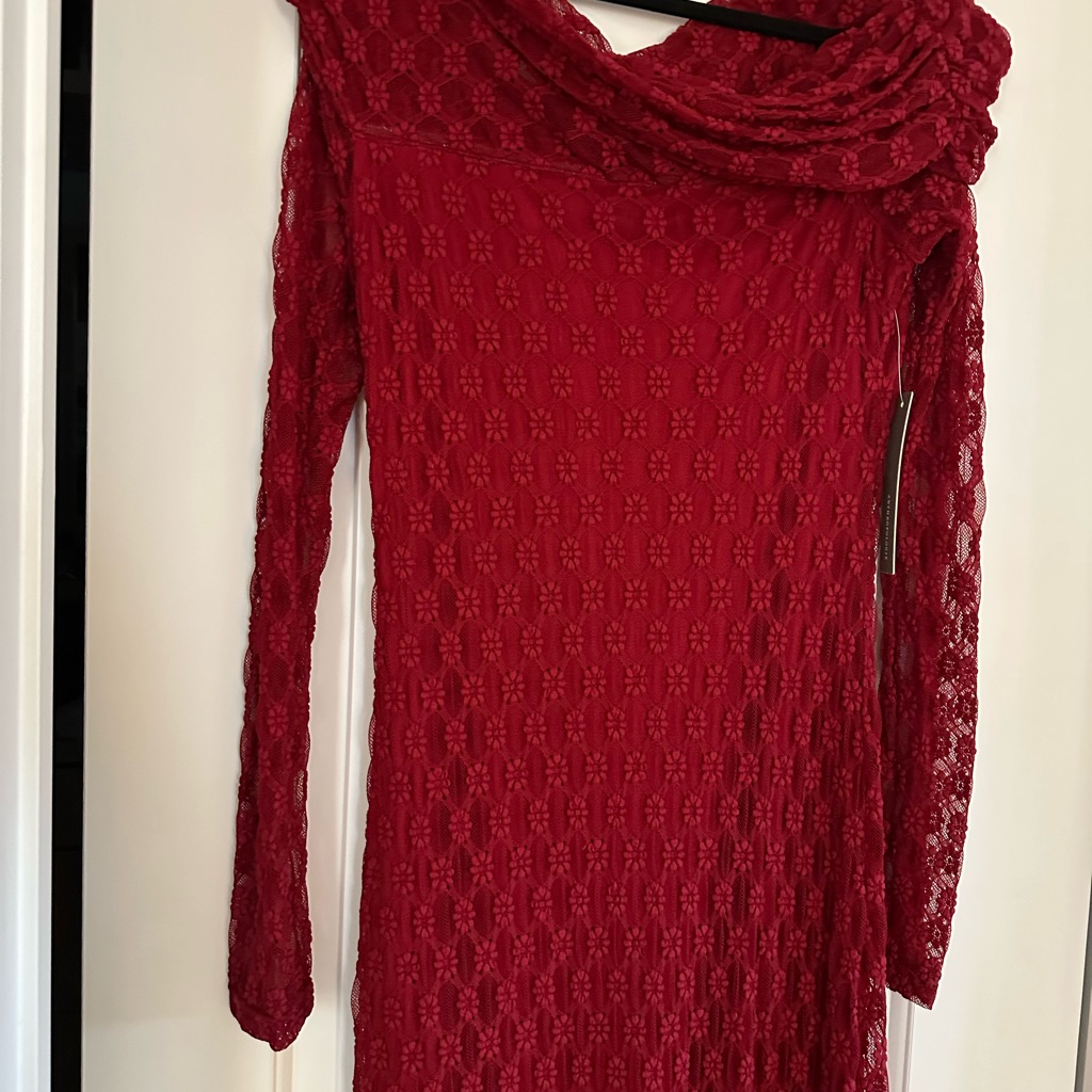 Bardot Elegant Red Lace Dress